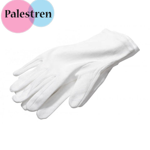 Cotton Gloves White 2 pairs 100% Cotton by Palestren Dermatological Moisturising General Purpose Universal Soft-Hand