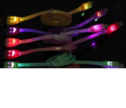LED Micro USB Cable Charger Light Data Sync fits Samsung Galaxy S4,S5,S6,S7
